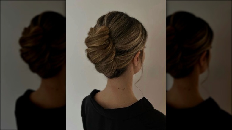 back of head with french twist