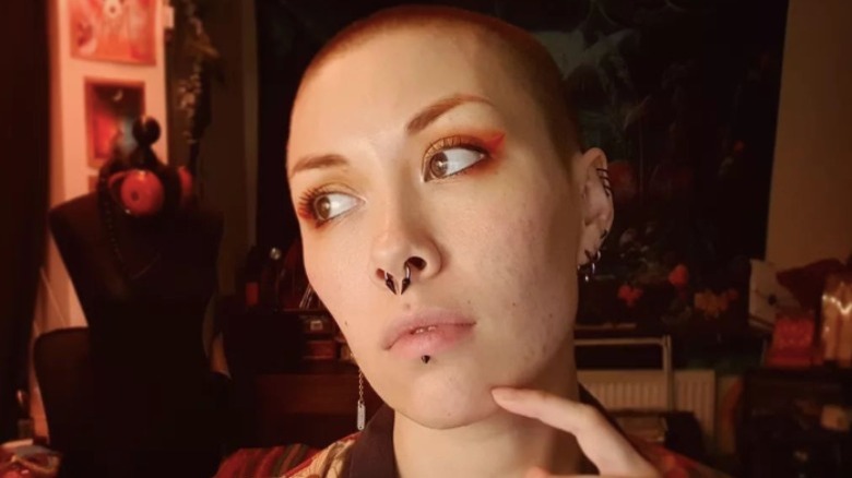 Person with buzzcut
