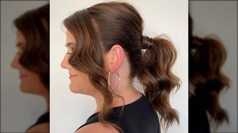 Woman with ponytail