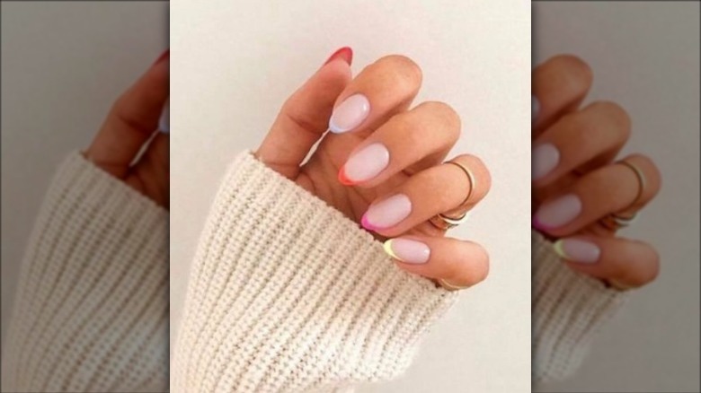 pastel tip nail art