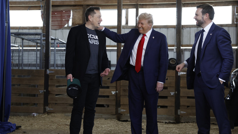 Donald Trump with Elon Musk and JD Vance