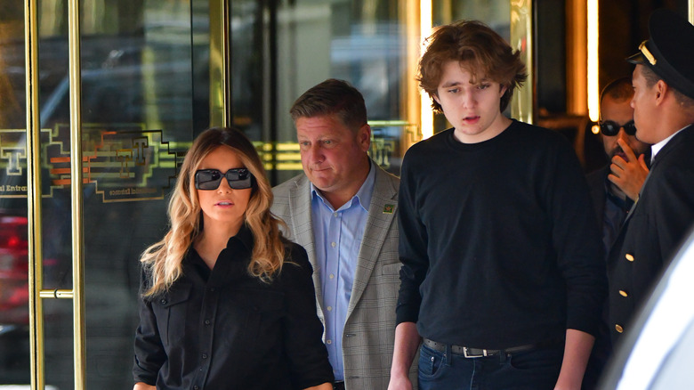 Barron and Melania Trump in New York City 