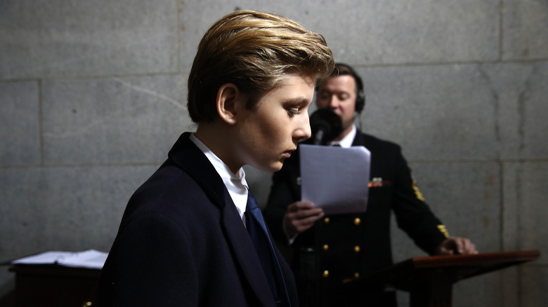 Barron Trump at an event 