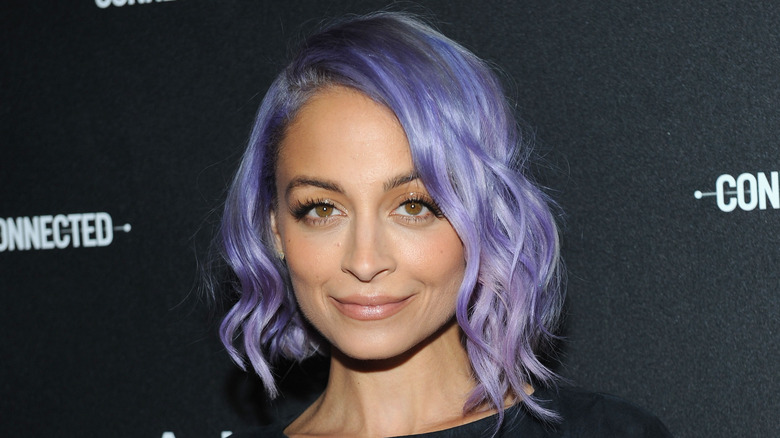 Nicole Richie with purple hair