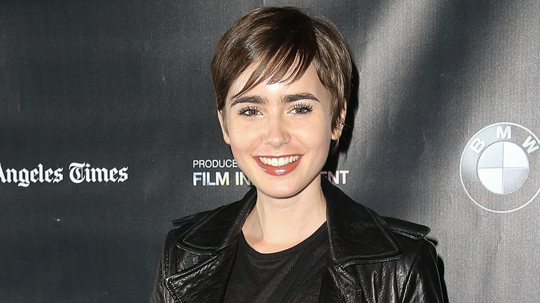 Lily Collins pixie cut