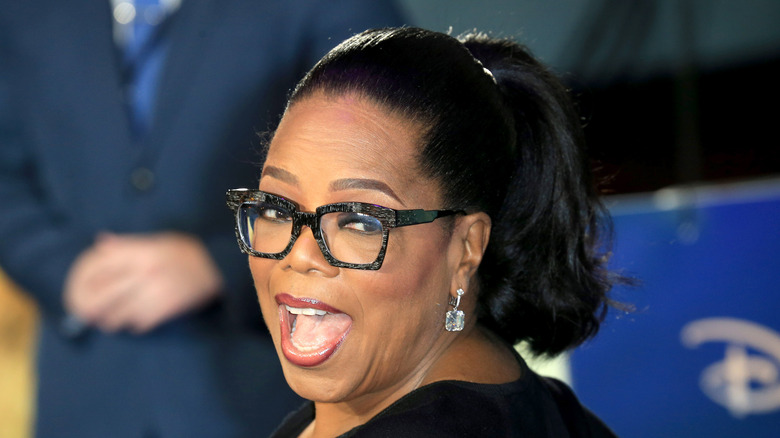 Oprah Winfrey with a ponytail