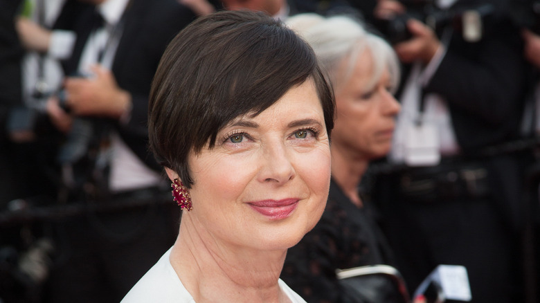 Isabella Rossellini with pixie cut