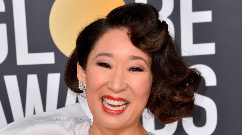 Sandra Oh with an asymmetrical bob