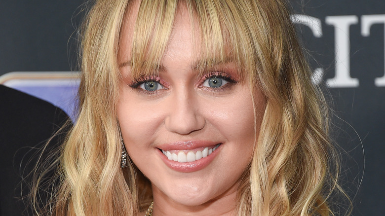 Miley Cyrus with bangs
