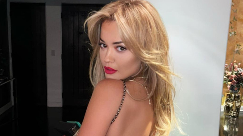 Rita Ora's blond hair