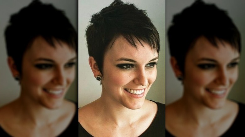 Choppy pixie cut