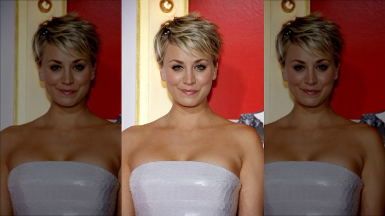 Kaley Cuoco with a pixie cut