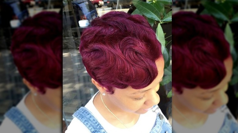 Finger waved pixie cut