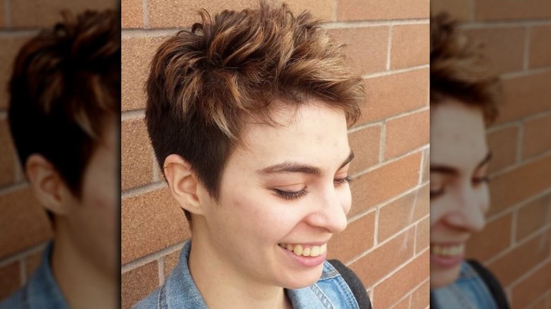 Short, messy pixie