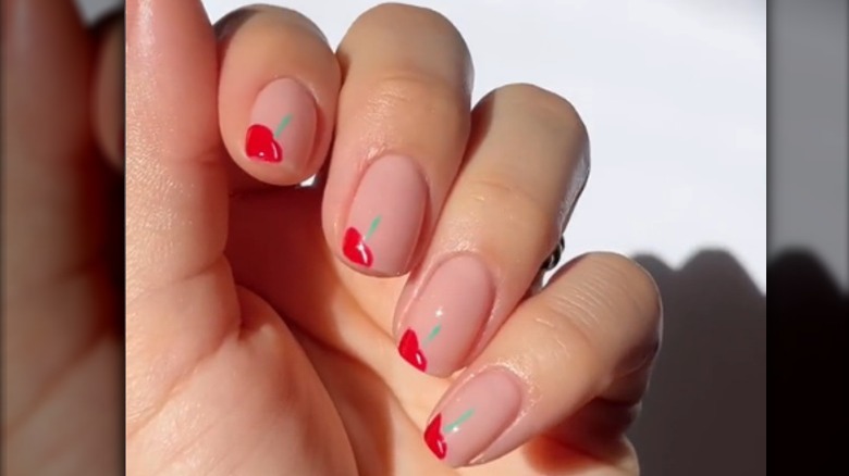 Cherry tip nails