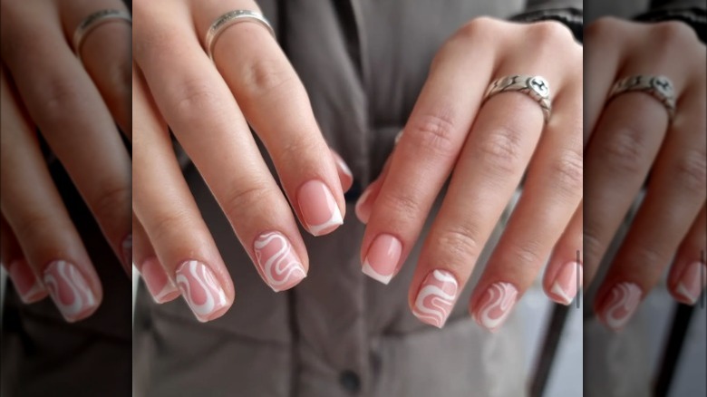 French tip twist nails