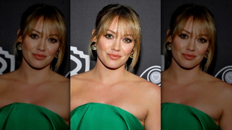 Hilary Duff green dress  