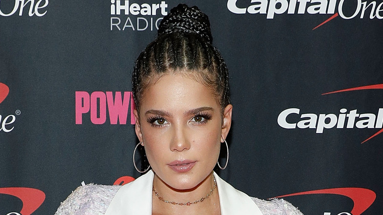 Halsey with cornrows