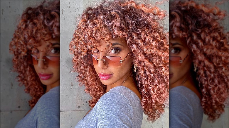 Rose gold tinted curls