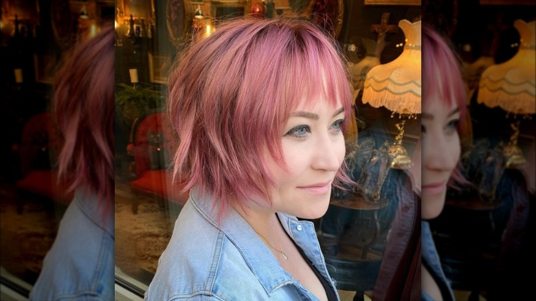 pink french bob