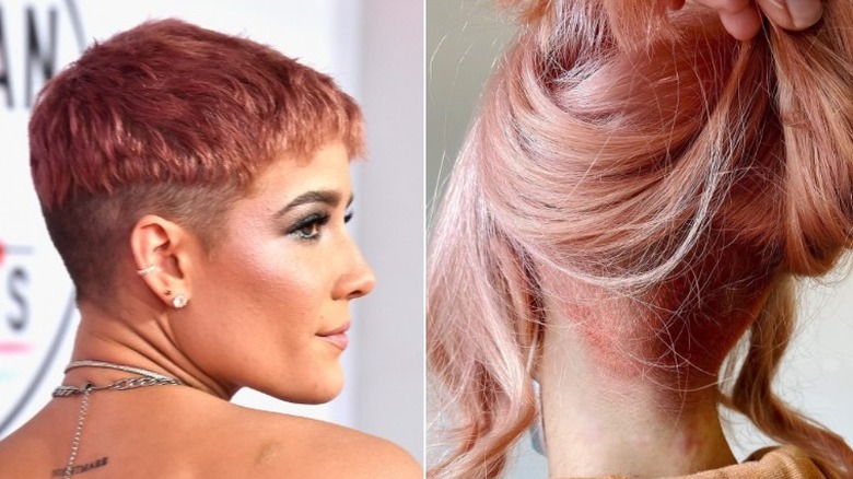 halsey and long pink undercut