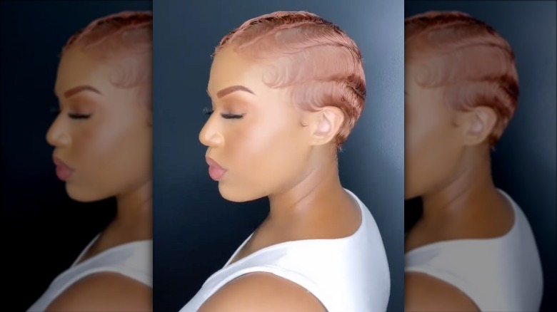 rose gold fingerwaves