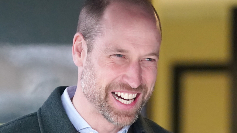 Prince William smiles during his visit to Cycle of Life, a non-profit cycling organisation, at the Kuumba Imani Millennium Centre in Toxteth in Liverpool, England (2025)