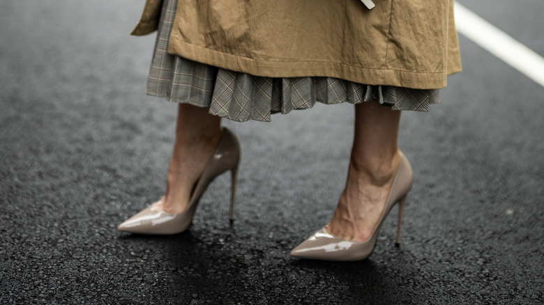 Beige pumps