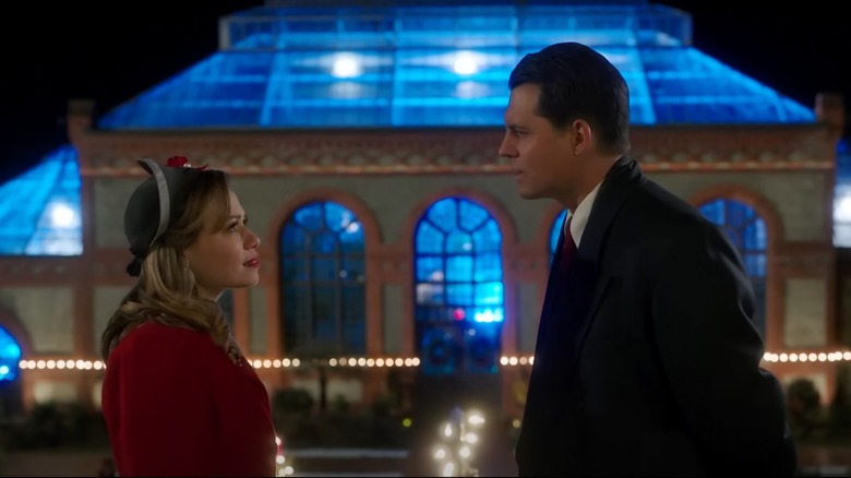 Bethany Joy Lenz and Kristoffer Polaha in "A Biltmore Christmas"