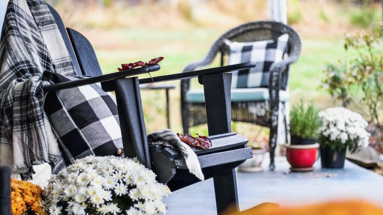 A porch in the autumn