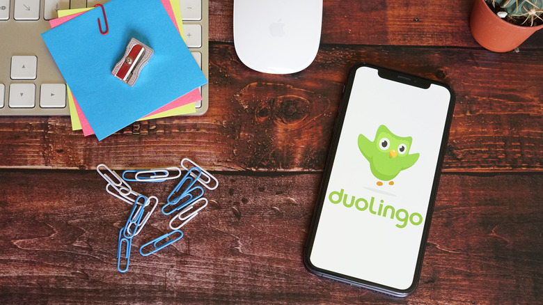 Duolingo app on a smartphone 