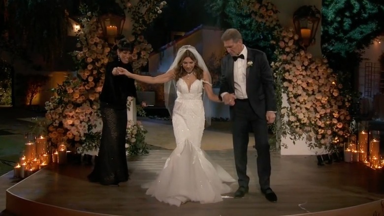 Theresa Nist and Gerry Turner walking down the aisle