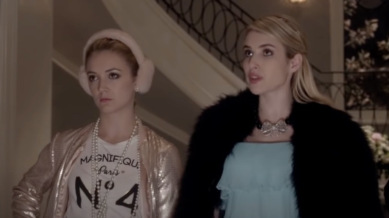 Billy Lourd and Emma Roberts in Scream Queens