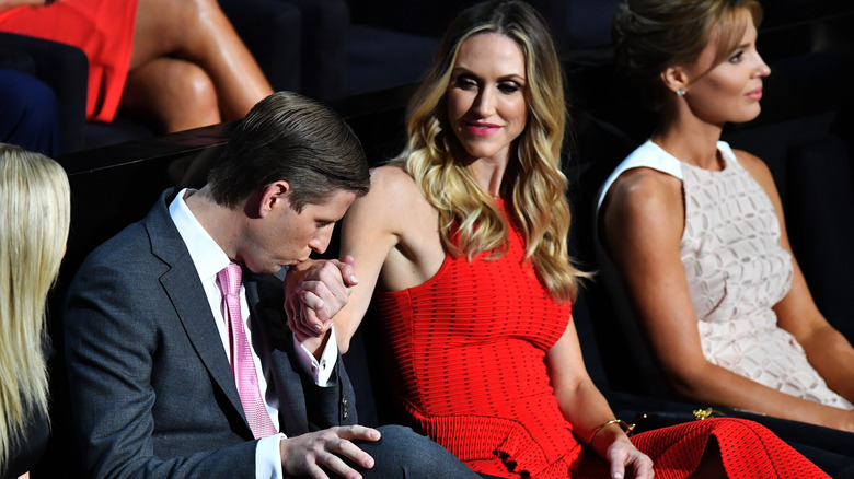 Eric Trump kissing Lara hand