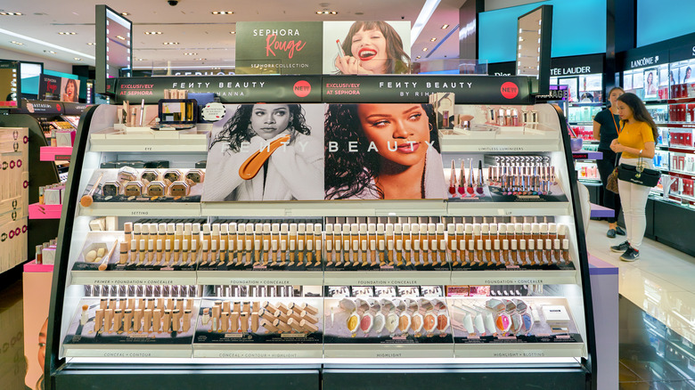 Fenty Beauty display case