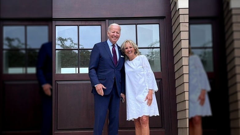 Joe and Jill Biden white babydoll dress