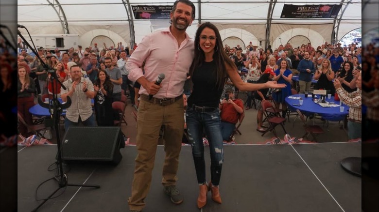 Donald Trump Jr. and Lauren Boebert on stage in Pueblo, CO (2023)