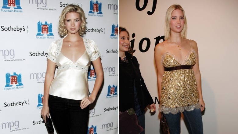 Split image of Ivanka Trump at parties in NYC in 2006