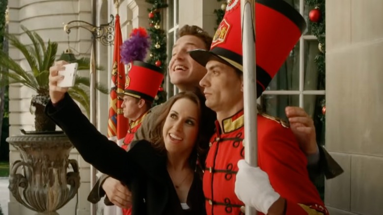 Lacey Chabert and Stephen Hagan talking a selfie