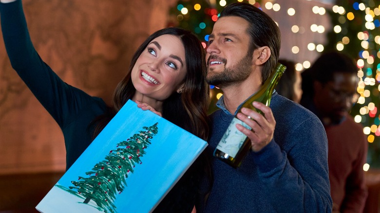 Mallory Jansen and Tyler Hynes smiling