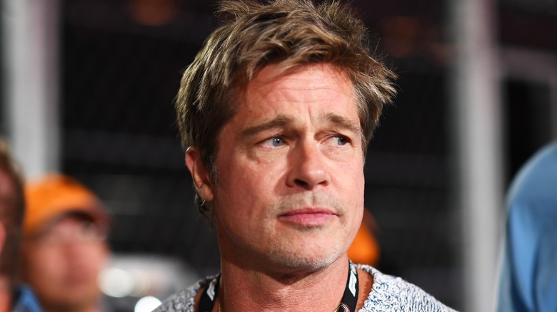 Brad Pitt frowning