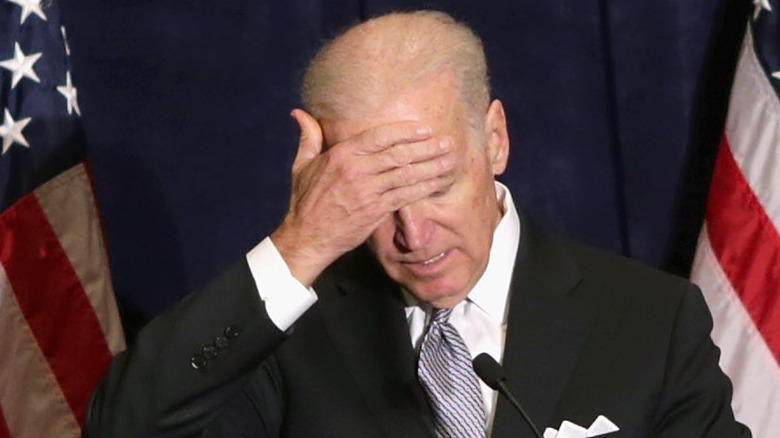 Joe Biden feigns disappointment 