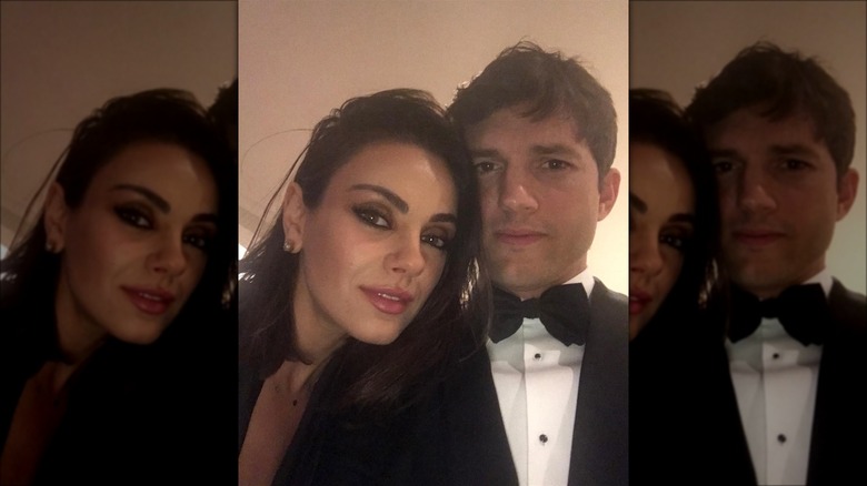 Ashton Kutcher and Mila Kunis in a selfie