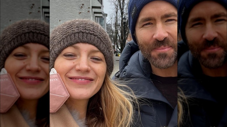 blake lively and ryan reynolds winter selfie