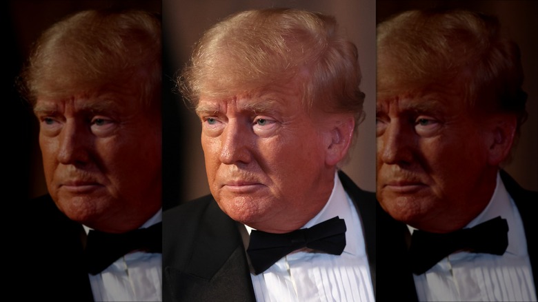 Donald Trump frowning