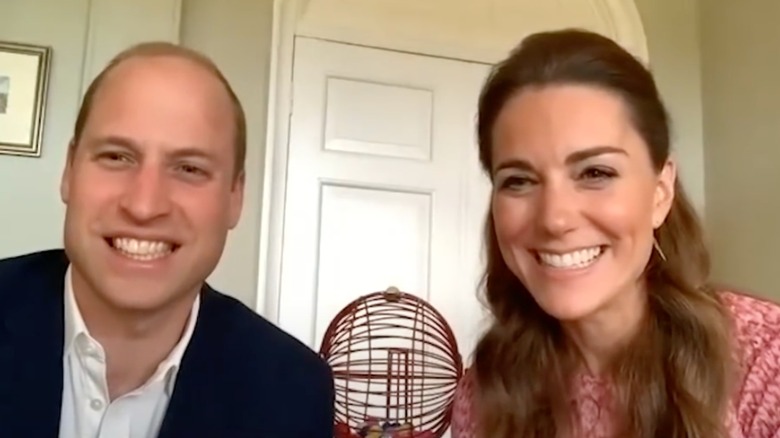 Prince William and Kate Middleton on Zoom