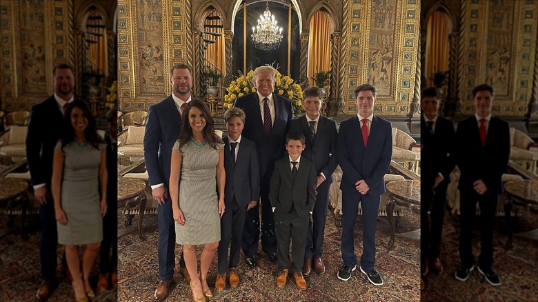 Lauren Boebert and her family posing with Donald Trump