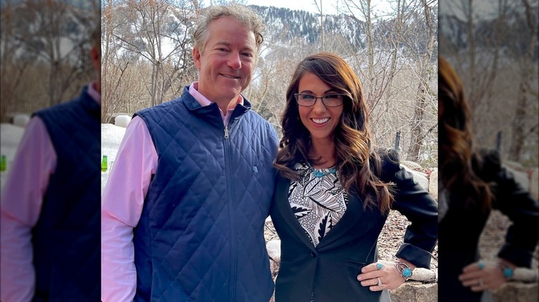 Rand Paul posing with Lauren Boebert