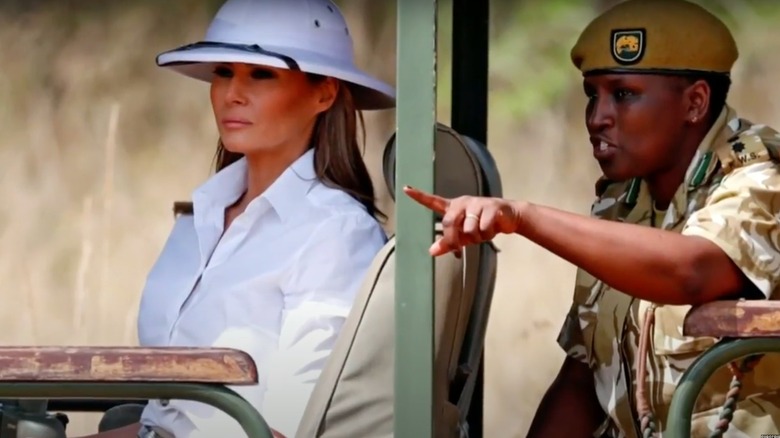 Melania Trump on a safari in Kenya