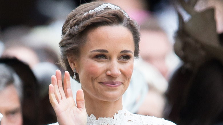 Pippa Middleton wearing a tiara for her wedding